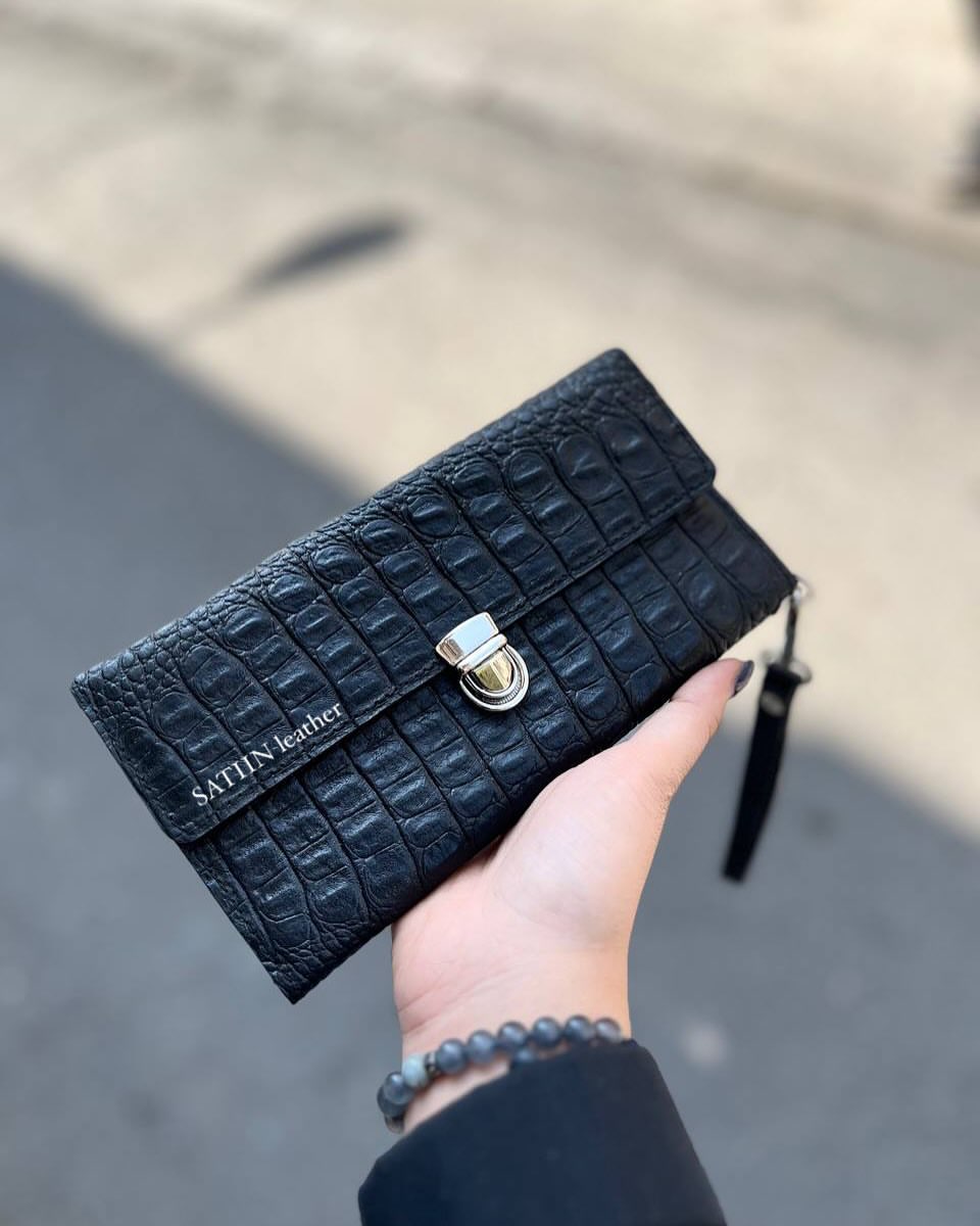 کیف پول زنانه چرم طبیعی گاوی