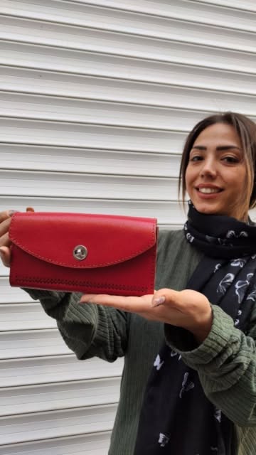 کیف دستی چرم طبیعی گاو دستدوز